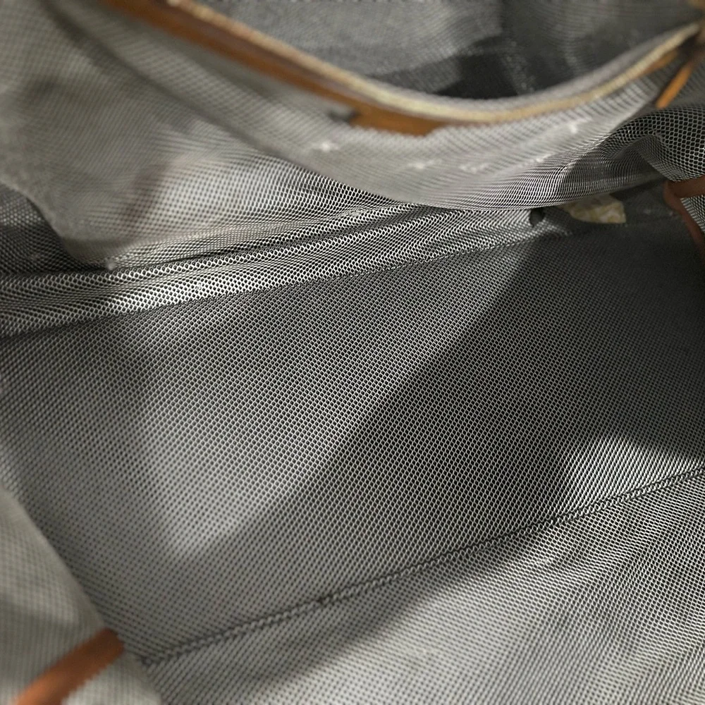 MCM Tan and Black Duffel Bag with Monogram Design - Picture 14 of 14